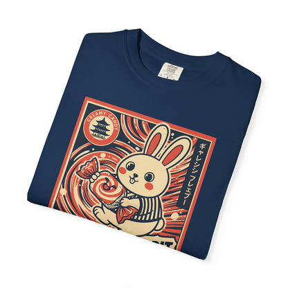 "Galaxy Rabbit" Milk Candy Graphic T-Shirt — Cute Japanese Anime Bunny Tee