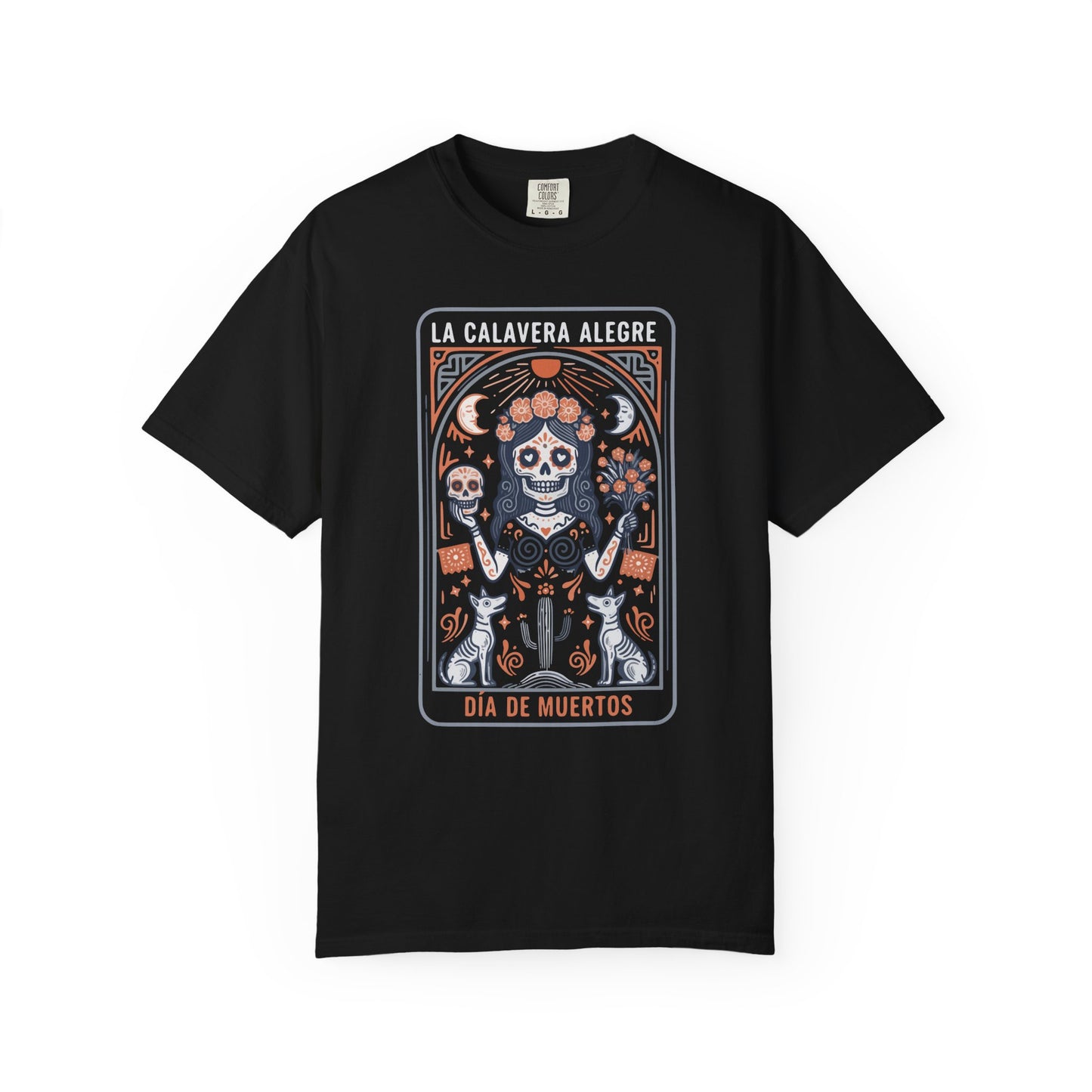 "La Calavera Alegre" T-Shirt — Día de Muertos Day of the Dead Graphic Tee
