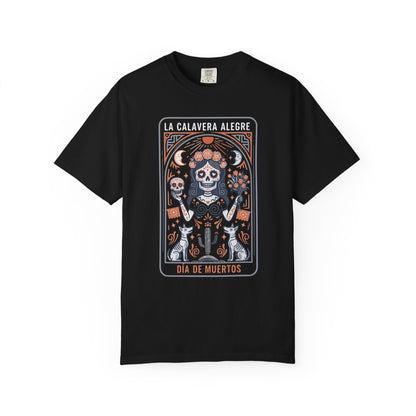 "La Calavera Alegre" T-Shirt — Día de Muertos Day of the Dead Graphic Tee