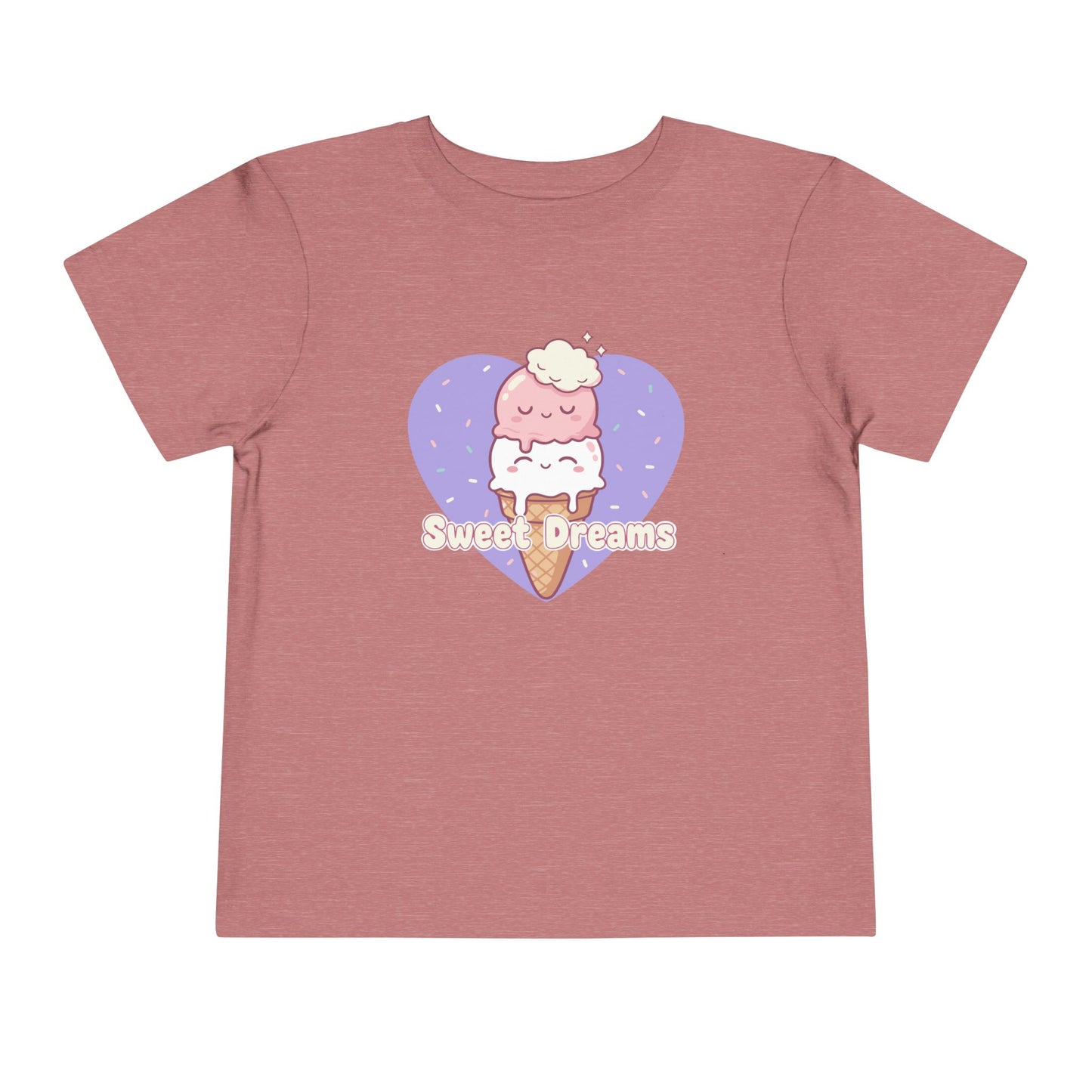 "Sweet Dreams" Toddler Tee — Ice Cream Heart Graphic T-Shirt