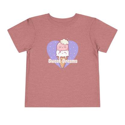 "Sweet Dreams" Toddler Tee — Ice Cream Heart Graphic T-Shirt