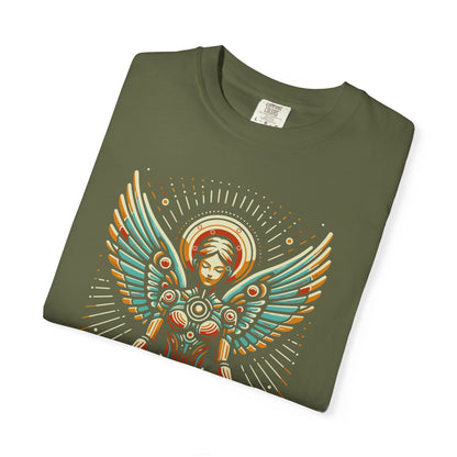 "Glitched Goddess (Under Construction)" T-Shirt — Unhinged Attitude Retro Sci‑Fi Graphic Tee