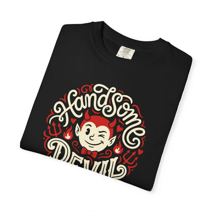 "Handsome Devil" Graphic T-Shirt — Cute Retro Devil Illustration Tee
