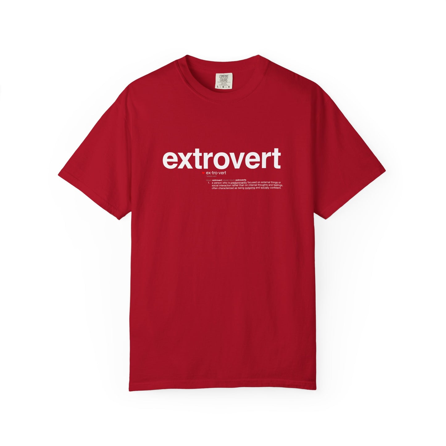 Extrovert T-Shirt — "Extrovert" Front + Nutrition Facts Back Graphic Tee