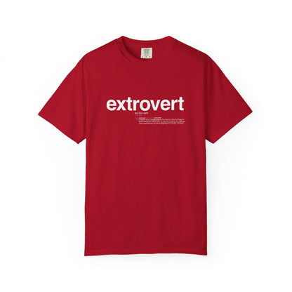 Extrovert T-Shirt — "Extrovert" Front + Nutrition Facts Back Graphic Tee