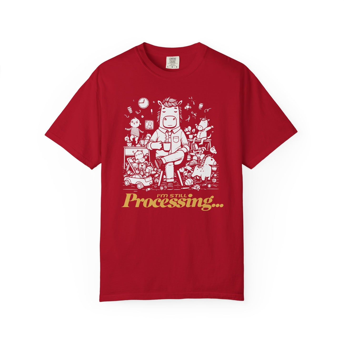 "I'm Still Processing..." T-Shirt - Funny Cartoon Techie Tee