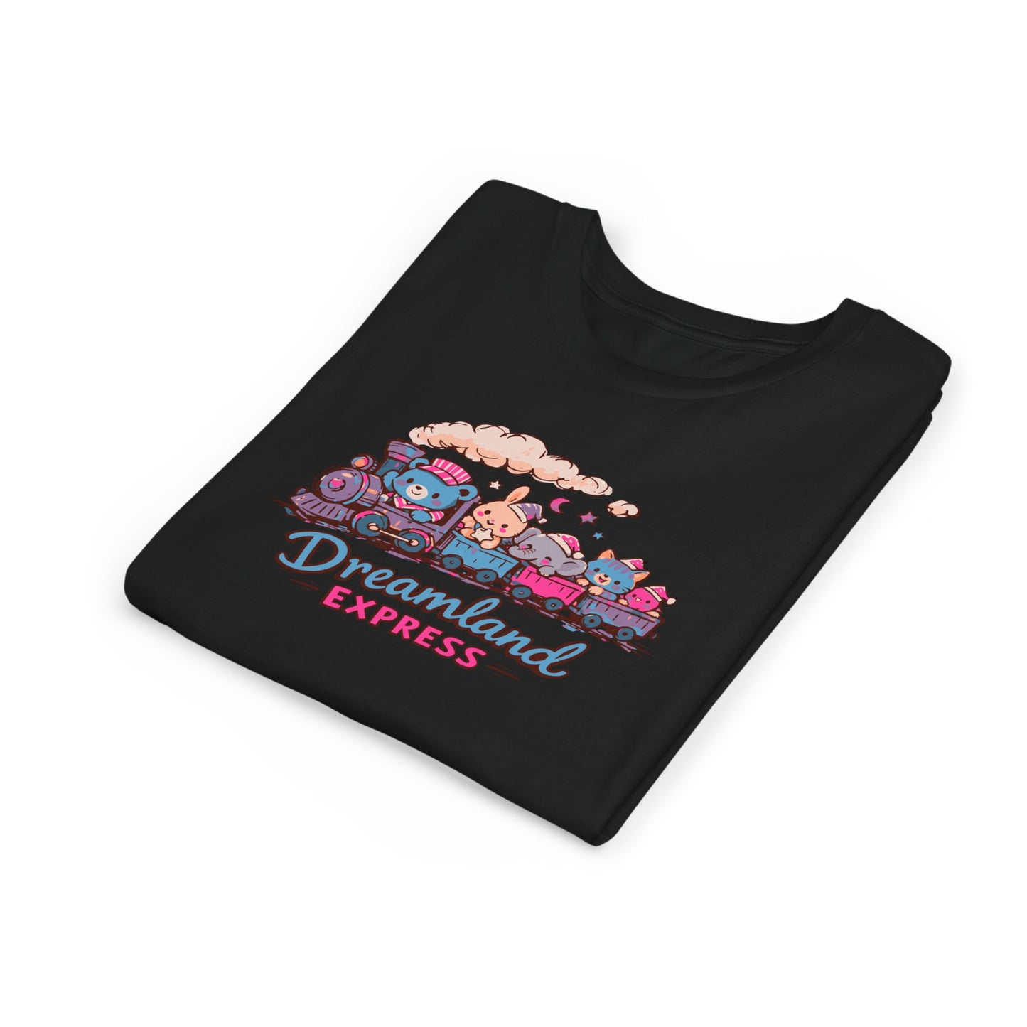 "Dreamland Express" Youth Tee — Cute Train & Animal Crew Kids Shirt