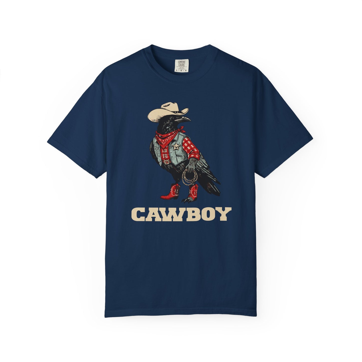 "Cawboy" Couples Tee — Western Crow Cowboy Graphic T-Shirt