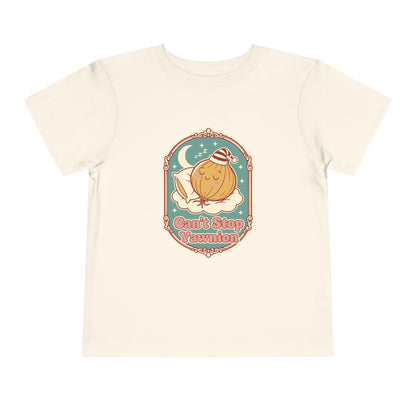 "Can't Stop Yawnion" Toddler Tee — Cute Sleeping Onion Graphic