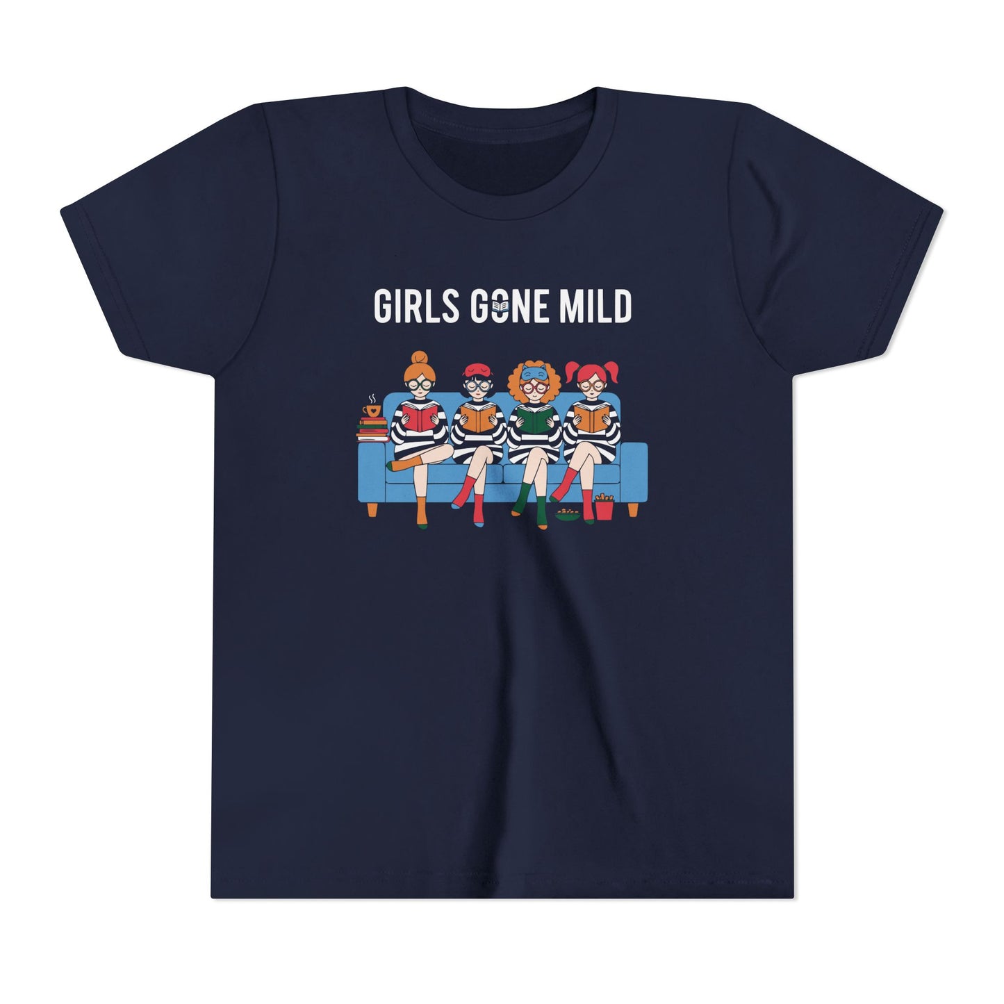 "Girls Gone Mild" Youth Tee – Cute Reading Club Graphic T-Shirt