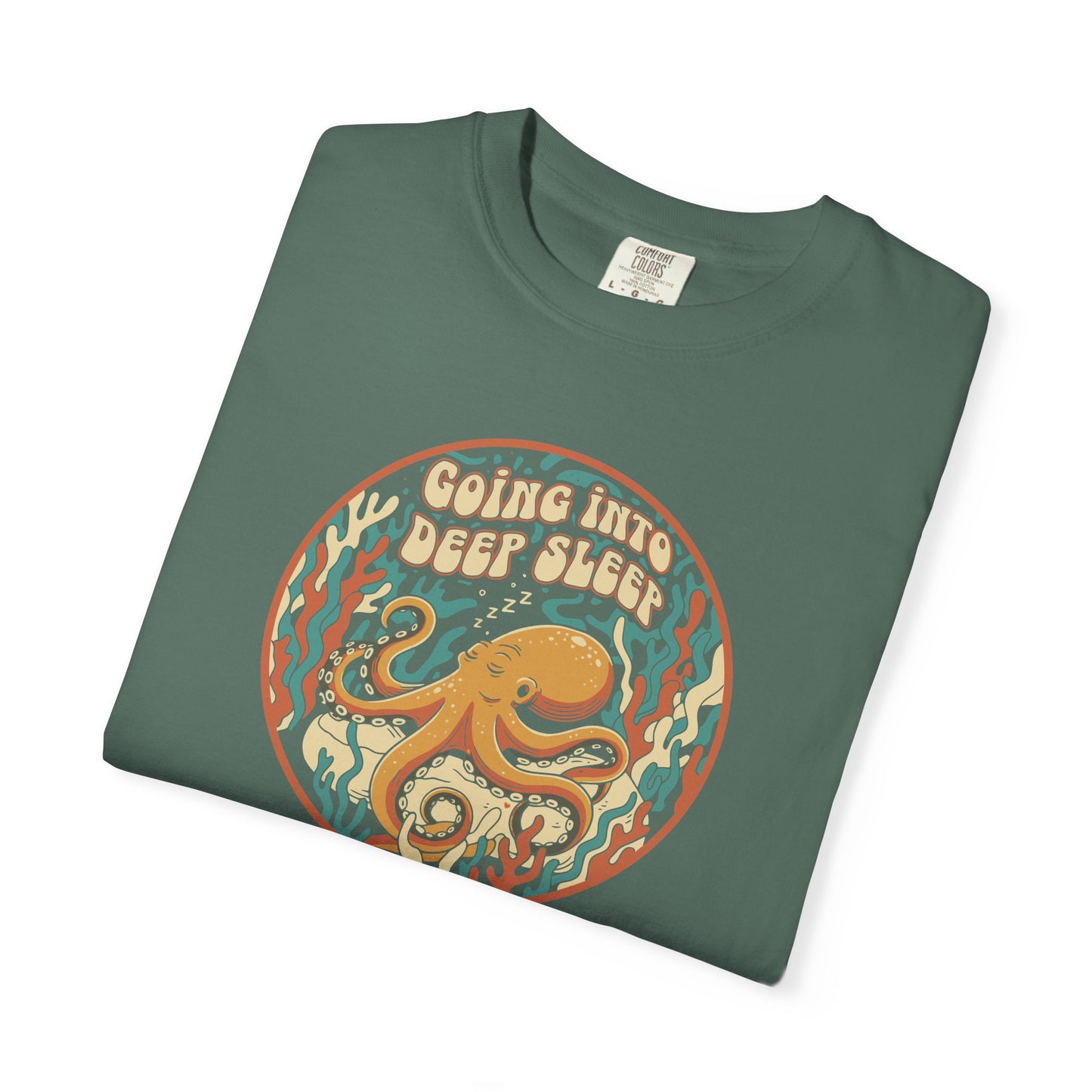Going Into Deep Sleep Octopus T-Shirt — Vintage Ocean Sleep Graphic Tee