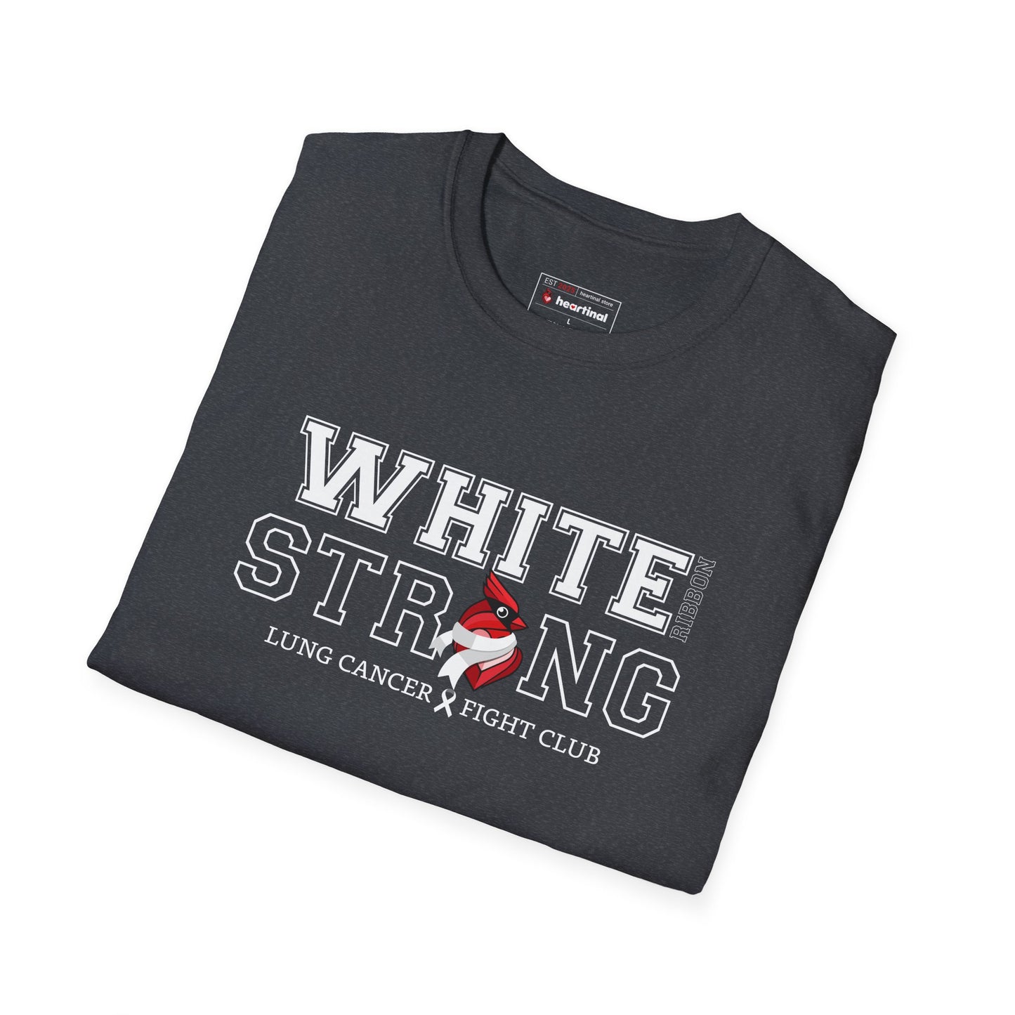 White Ribbon Strong T-Shirt — Lung Cancer Fight Club Awareness Tee