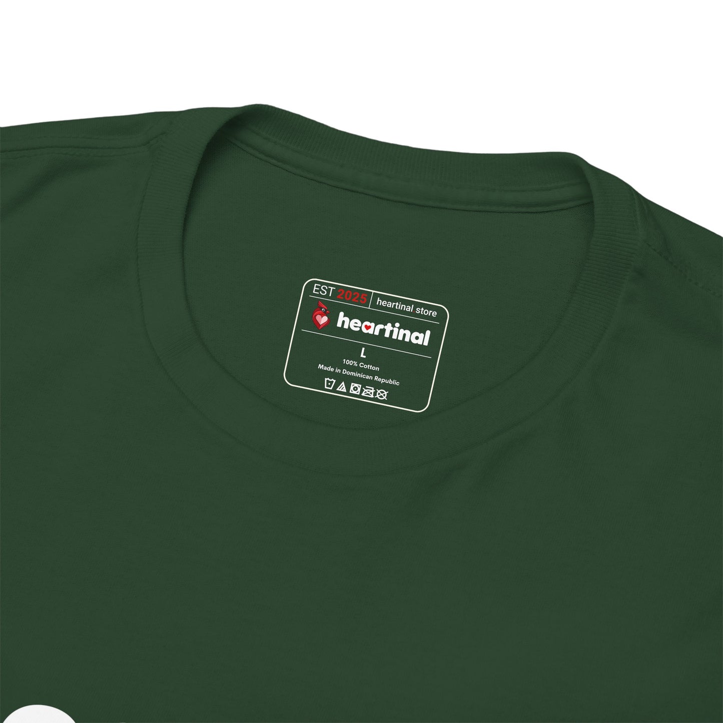 heartinal® "Heart on Your Sleeve" T-Shirt — Wordmark Logo Front with "Nutrition Facts" Back Tee