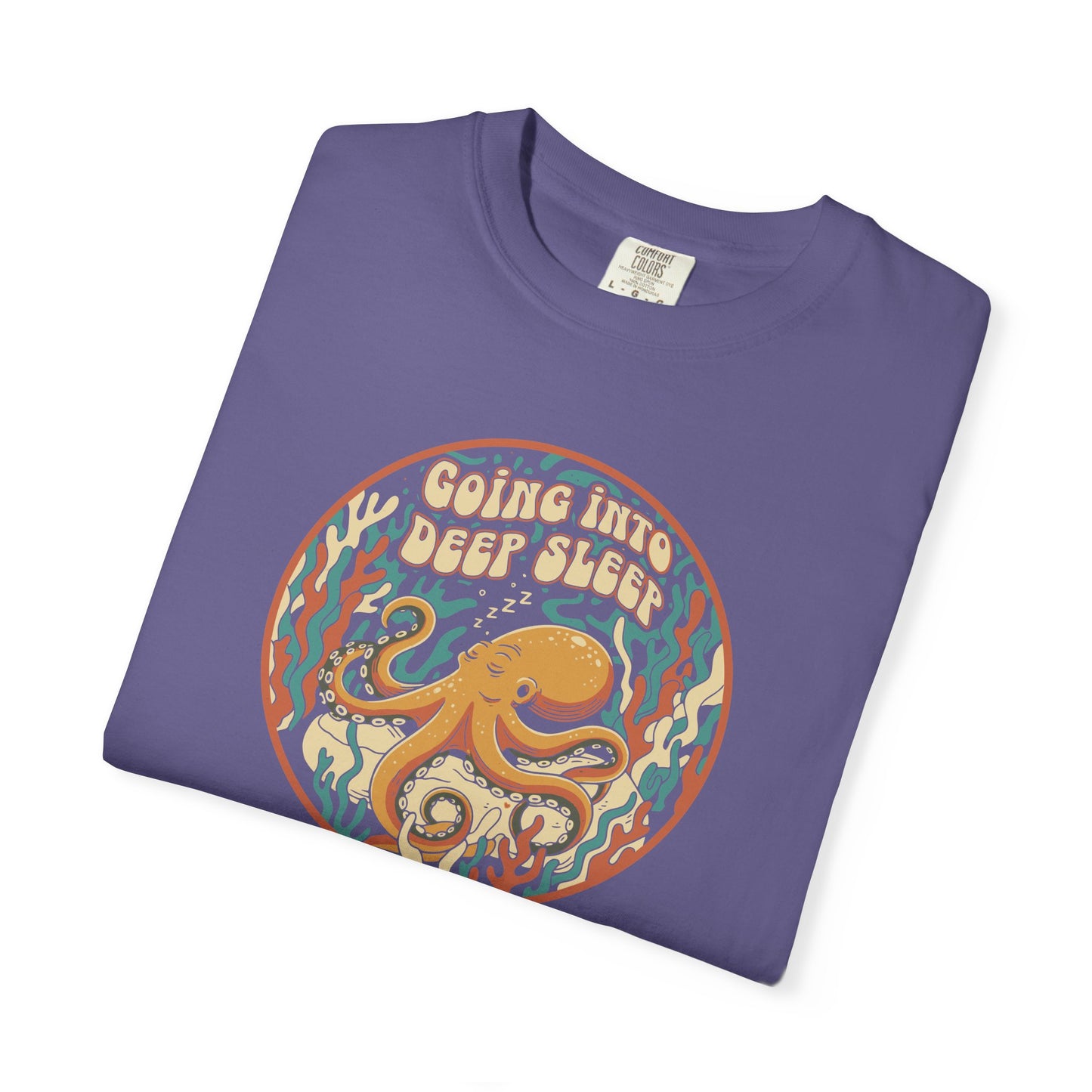 Going Into Deep Sleep Octopus T-Shirt — Vintage Ocean Sleep Graphic Tee