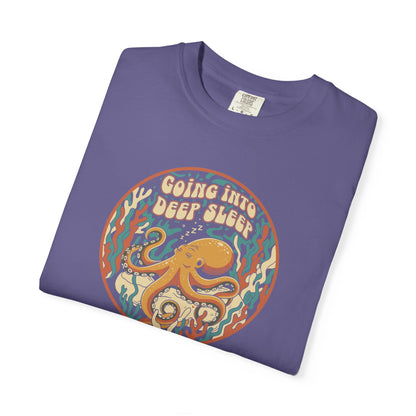 Going Into Deep Sleep Octopus T-Shirt — Vintage Ocean Sleep Graphic Tee