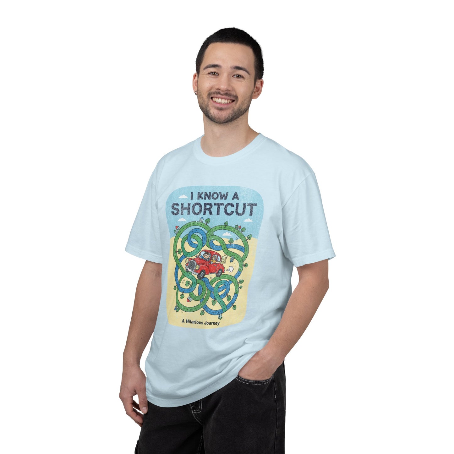 "I Know a Shortcut" T-Shirt — Funny Adventure Road Trip Hiking Graphic Tee
