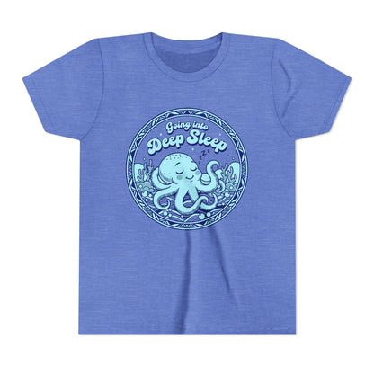"Going Into Deep Sleep" Youth Tee — Cute Octopus Underwater Graphic Shirt