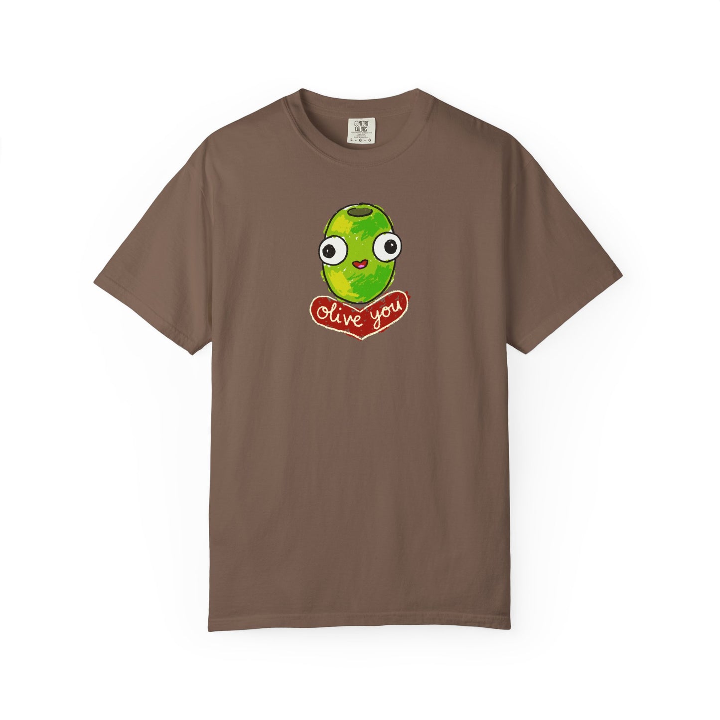"Olive You" Cute Graphic T-Shirt - Love Tee