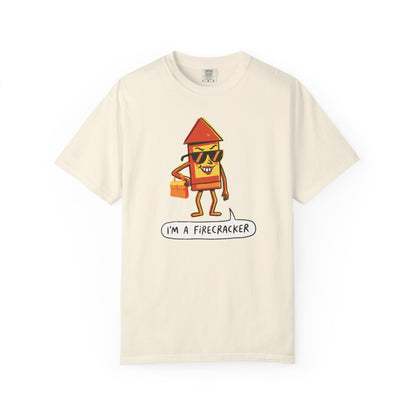 "I’m a Firecracker" Cartoon T-Shirt —  Funny Explosive Persona Tee