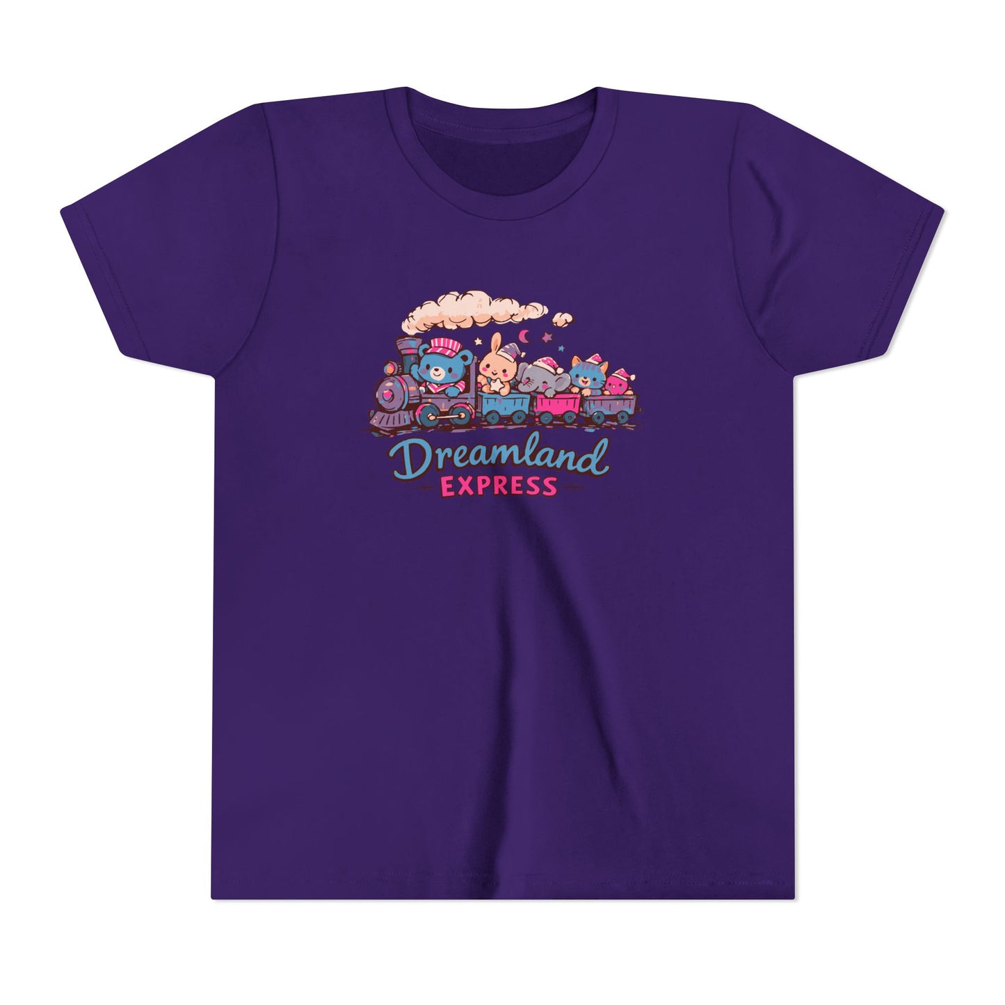 "Dreamland Express" Youth Tee — Cute Train & Animal Crew Kids Shirt