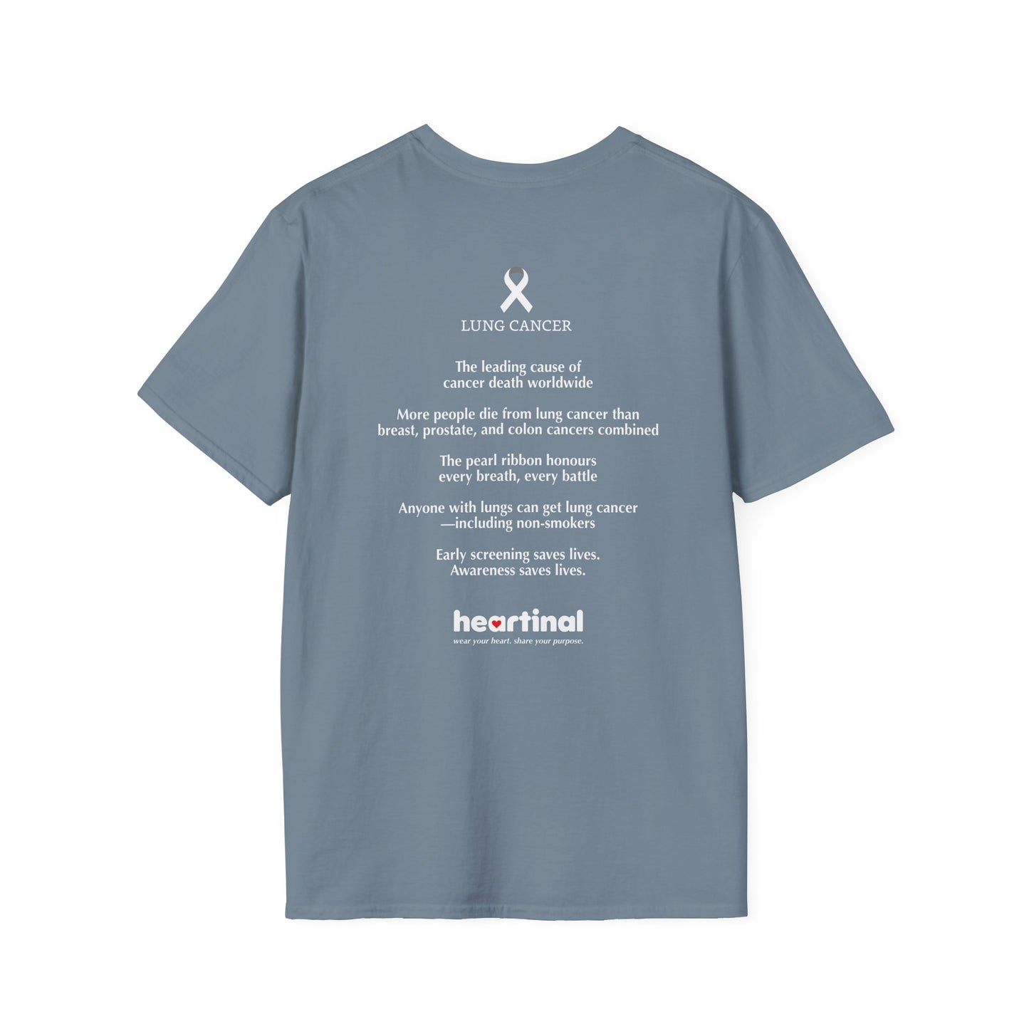 White Ribbon Strong T-Shirt — Lung Cancer Fight Club Awareness Tee
