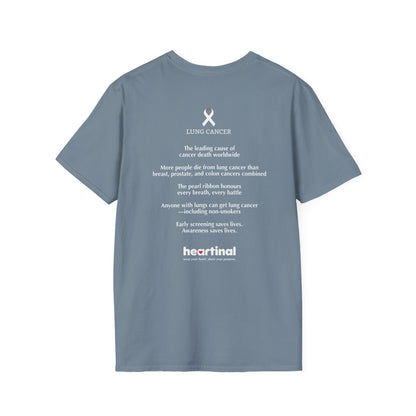 White Ribbon Strong T-Shirt — Lung Cancer Fight Club Awareness Tee