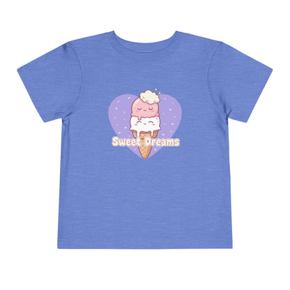 "Sweet Dreams" Toddler Tee — Ice Cream Heart Graphic T-Shirt