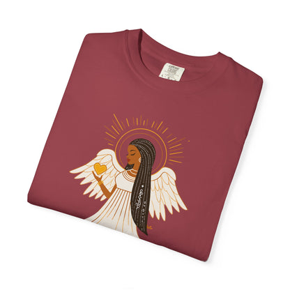 "Love.Hope.Faith. Never give up" T-Shirt - Perseverence Angel Graphic Tee