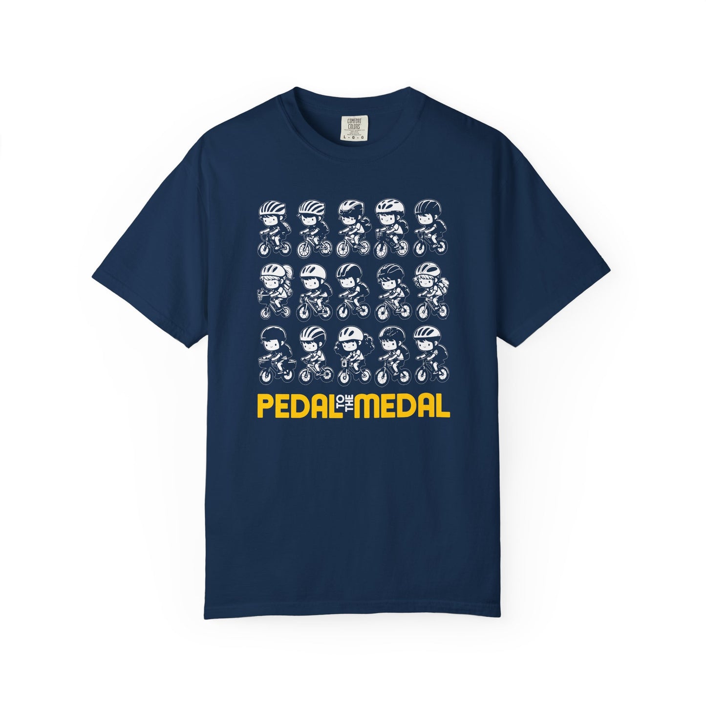 Pedal for the Medal Graphic Tee — Cute Cycling Crew Illustration T-Shirt