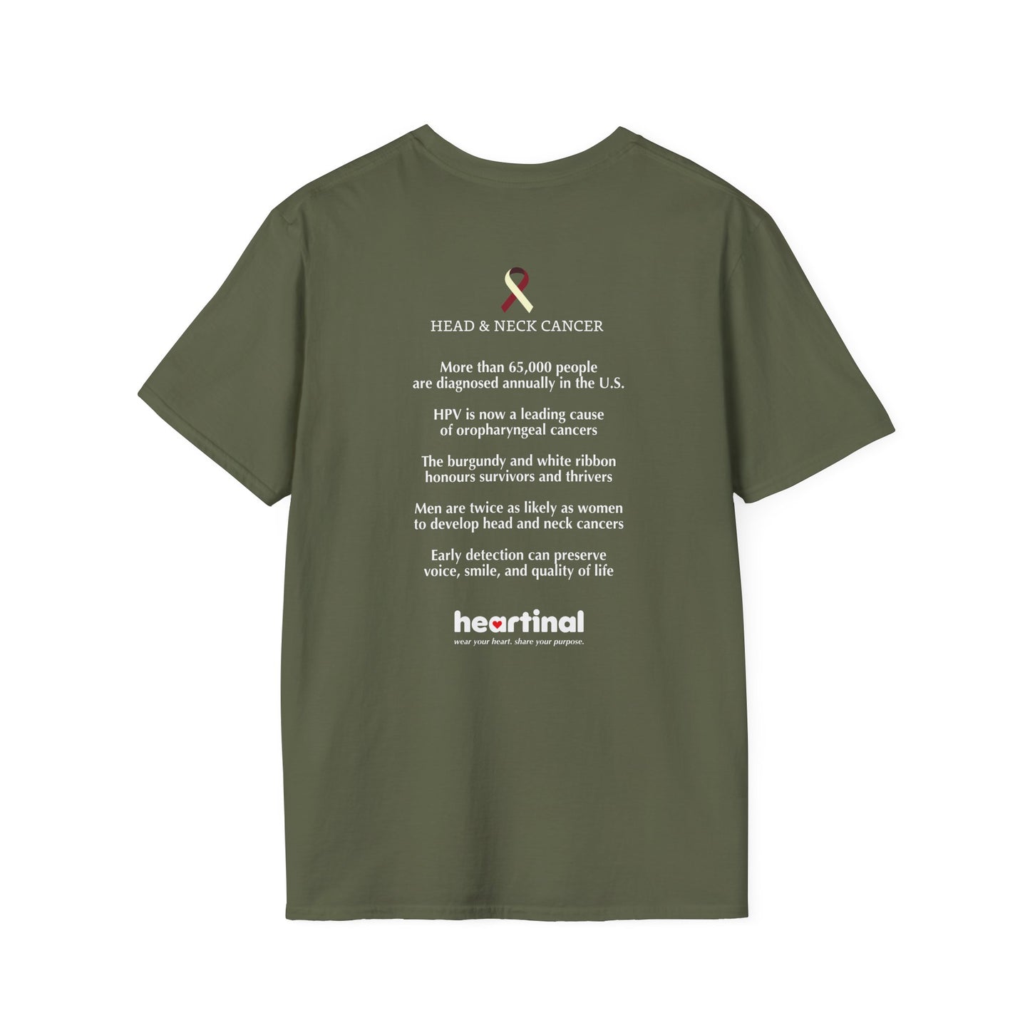 Ivory Burgundy Strong T-Shirt — Head & Neck Cancer Fight Club Awareness Tee