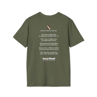 Ivory Burgundy Strong T-Shirt — Head & Neck Cancer Fight Club Awareness Tee