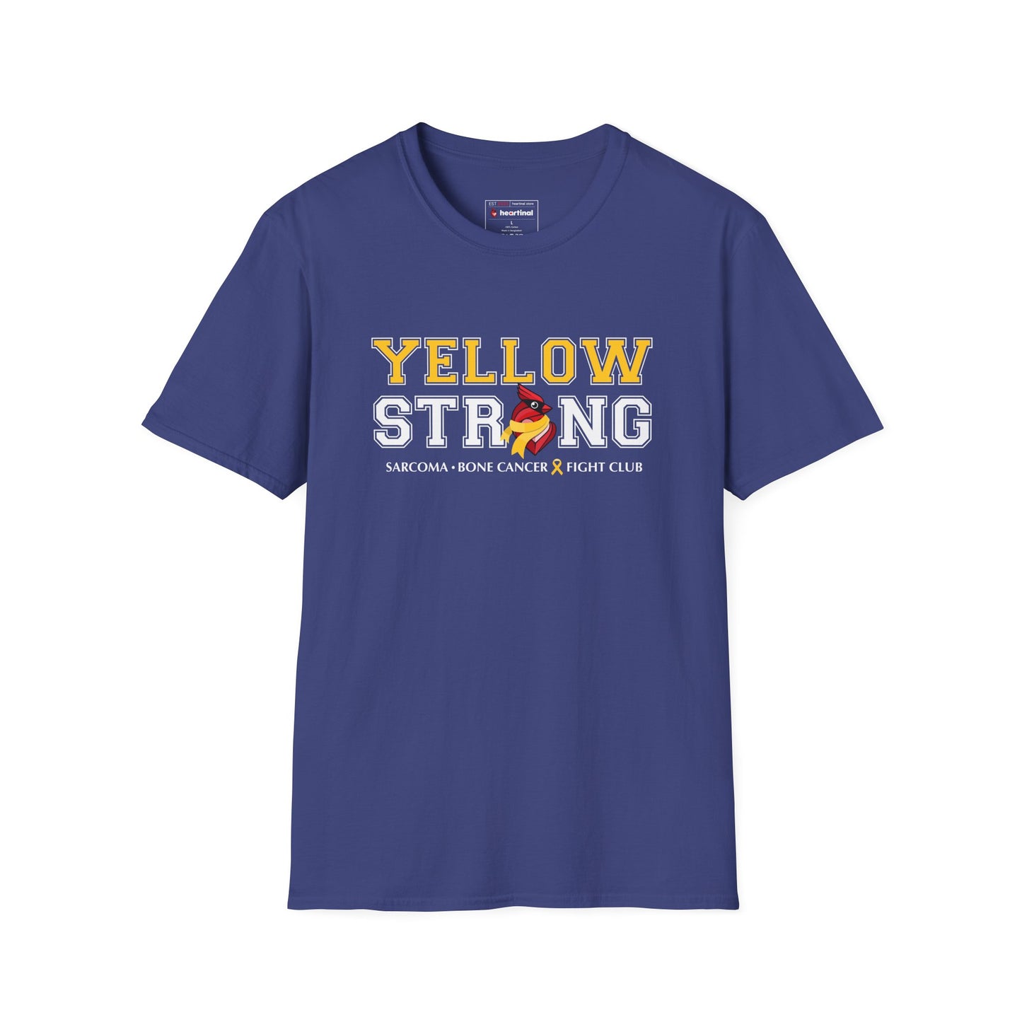 Yellow Strong T-Shirt — Sarcoma Bone Cancer Fight Club Awareness Tee