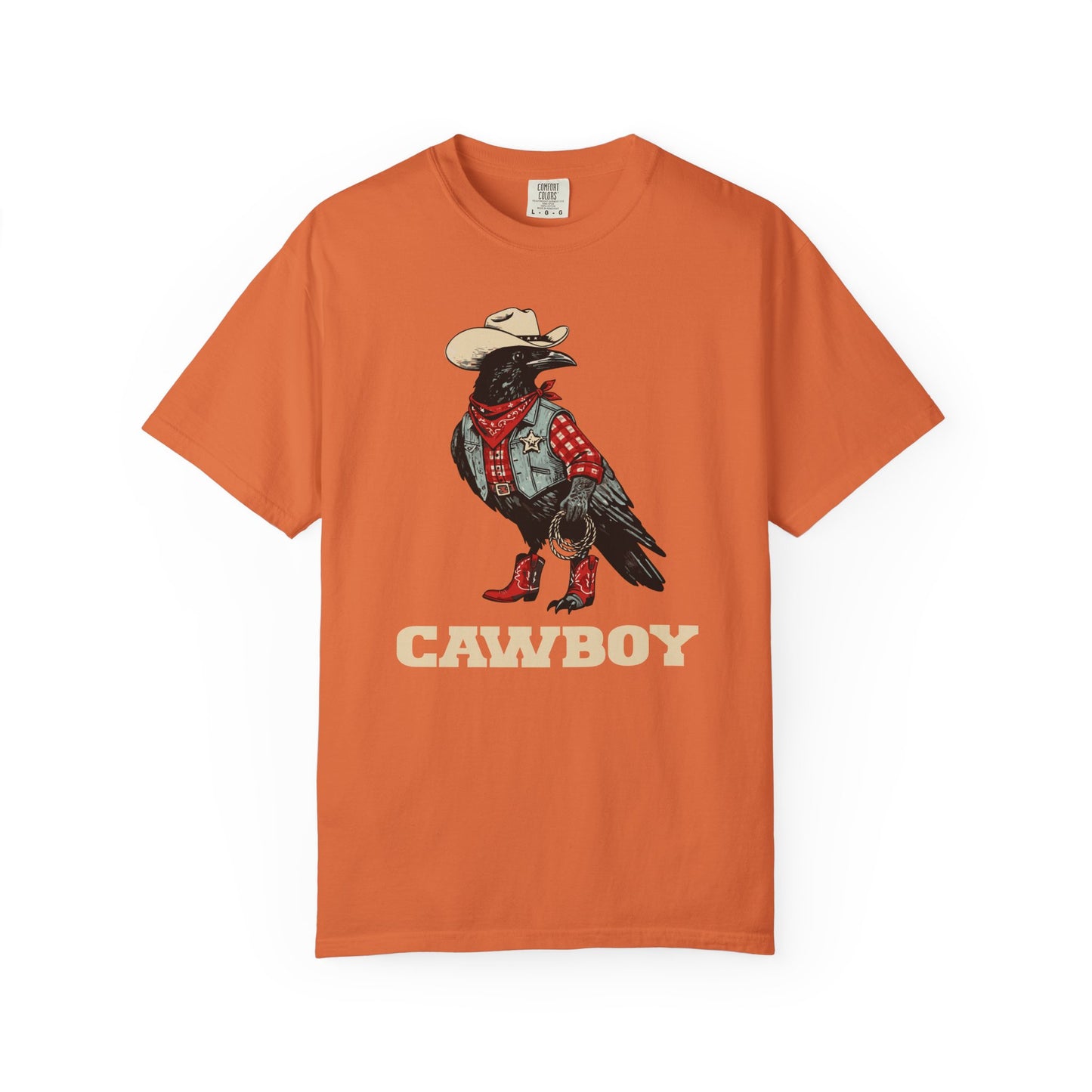 "Cawboy" Couples Tee — Western Crow Cowboy Graphic T-Shirt