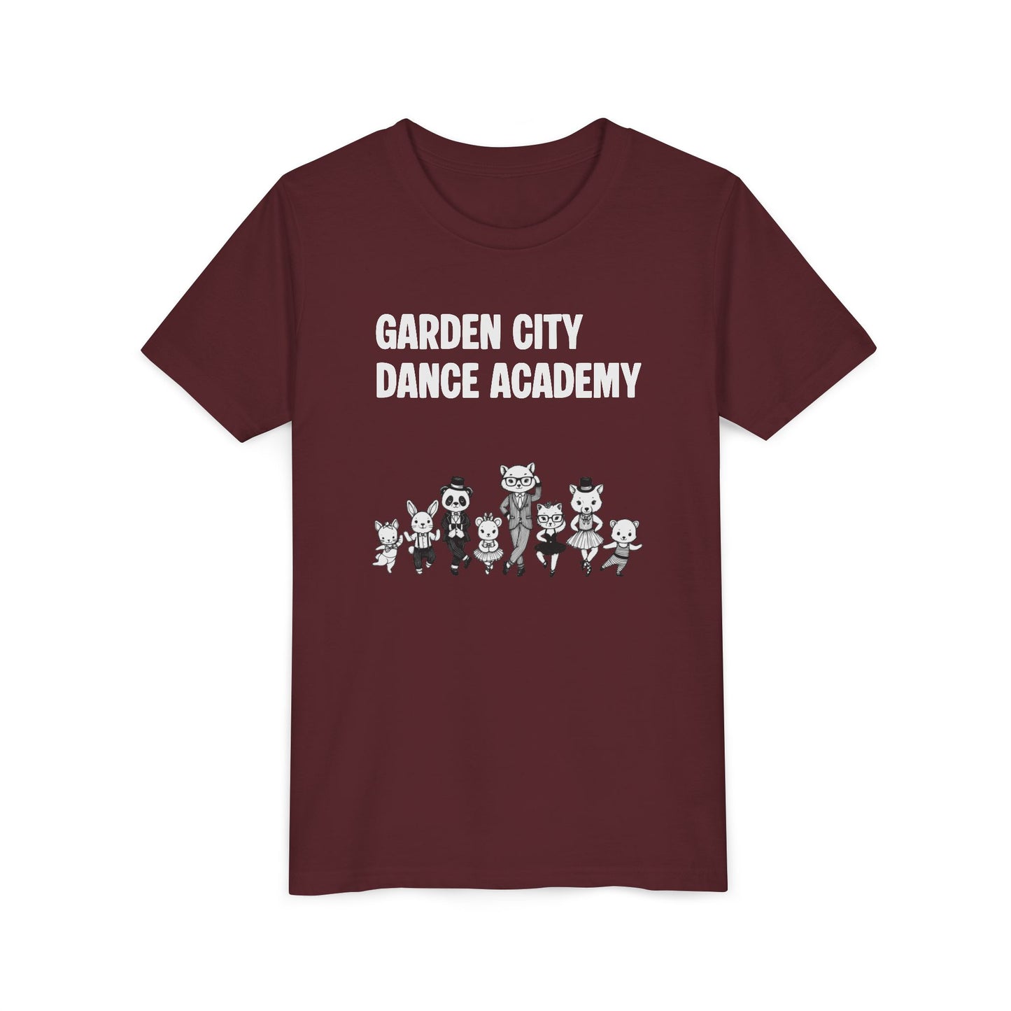"Garden City Dance Academy" Youth Tee — Kids Dance Club Cartoon Dancers T-Shirt