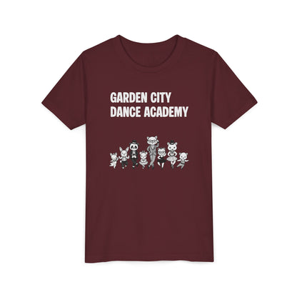 "Garden City Dance Academy" Youth Tee — Kids Dance Club Cartoon Dancers T-Shirt