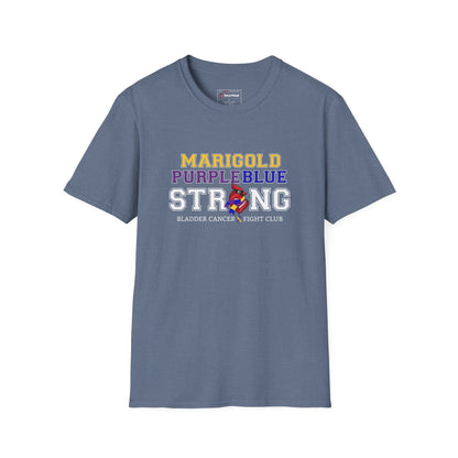 Marigold Purple Blue Strong T-Shirt — Bladder Cancer Awareness Fundraiser Tee