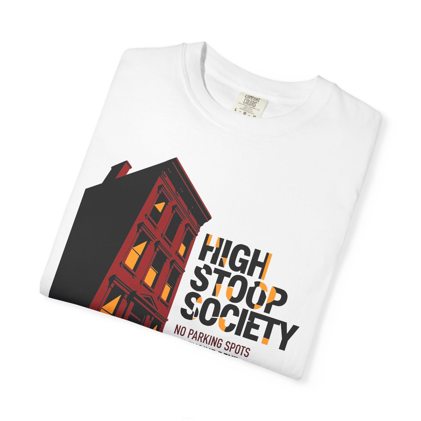 "High Stoop Society" T-Shirt — Vintage Brooklyn New York Brownstone Graphic Tee