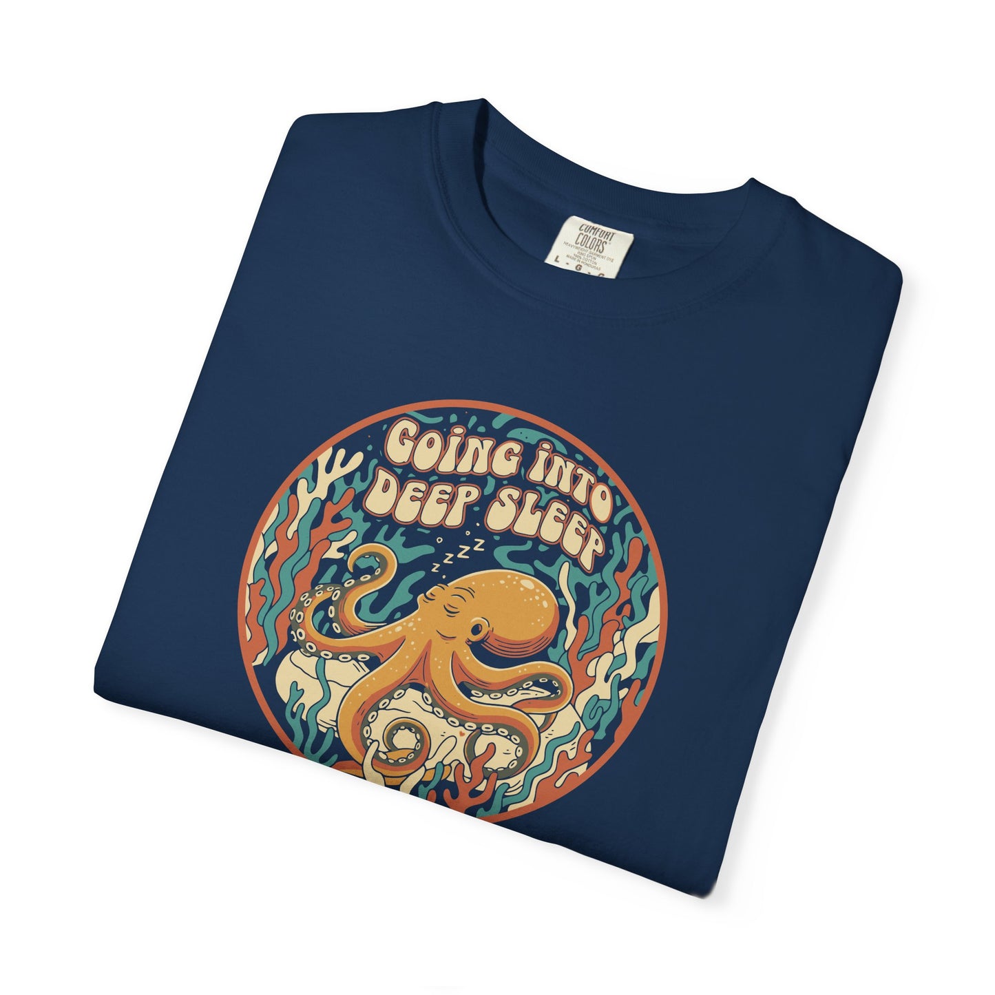 Going Into Deep Sleep Octopus T-Shirt — Vintage Ocean Sleep Graphic Tee