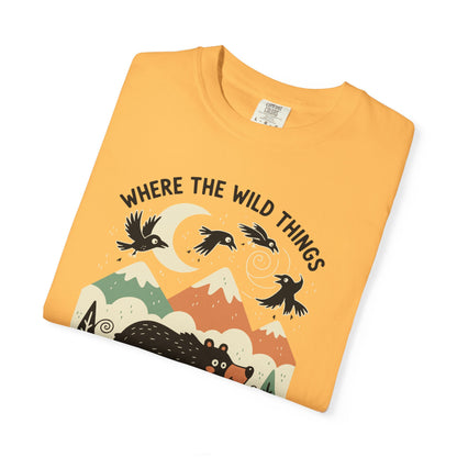 "Where the Wild Things Poop Freely" T-Shirt - Nature Wildlife Outdoors Bird Bear Graphic Tee