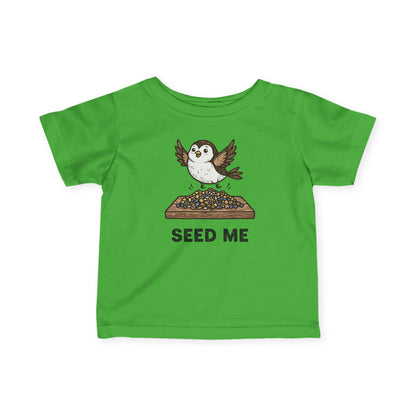 "Seed Me" Infant Tee — Cute Hungry Baby Bird Graphic Shirt