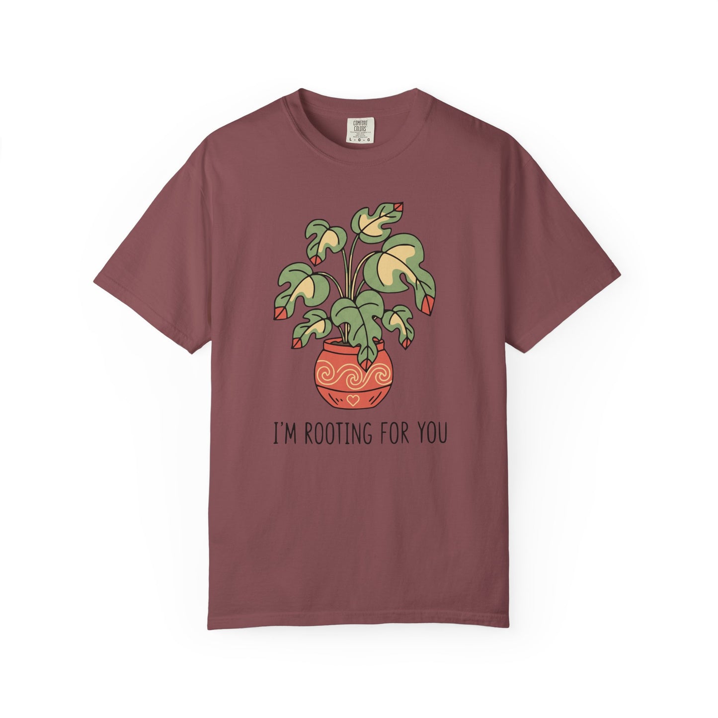 "I’m Rooting For You" Plant Lover Support T-Shirt — Cute Potted Plant Tee