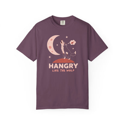 Hangry Like the Wolf T-Shirt — Cute Howling Wolf Graphic Tee