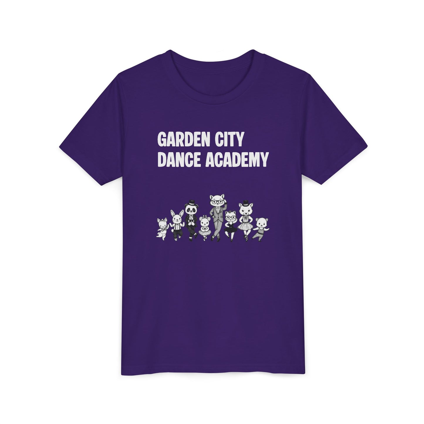 "Garden City Dance Academy" Youth Tee — Kids Dance Club Cartoon Dancers T-Shirt