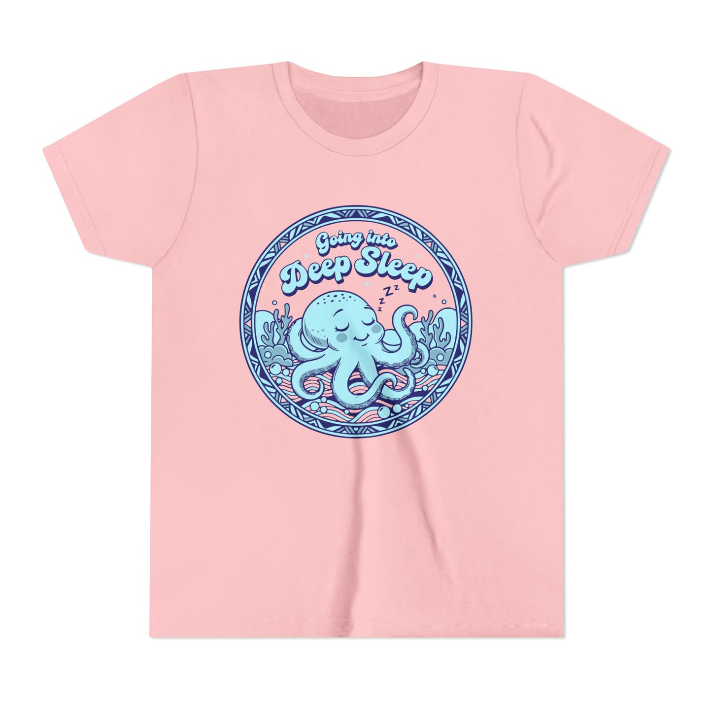 "Going Into Deep Sleep" Youth Tee — Cute Octopus Underwater Graphic Shirt