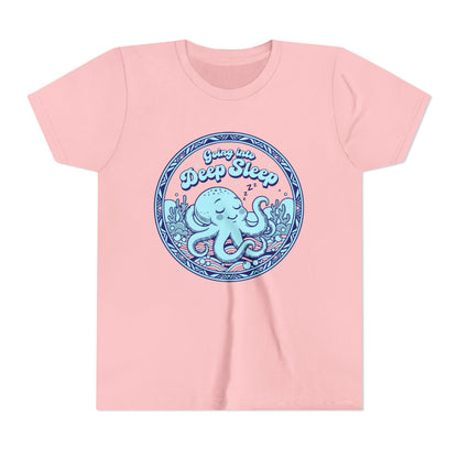 "Going Into Deep Sleep" Youth Tee — Cute Octopus Underwater Graphic Shirt