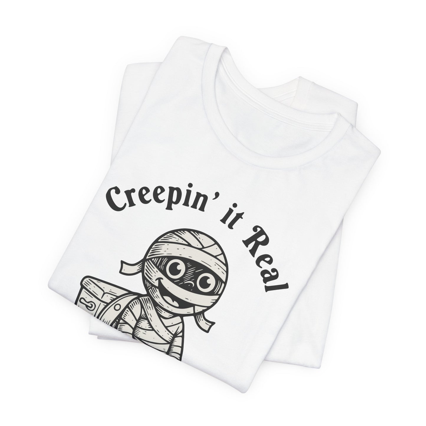 "Creepin' It Real" Vintage Tee - Funny Mummy on a Potty T-Shirt