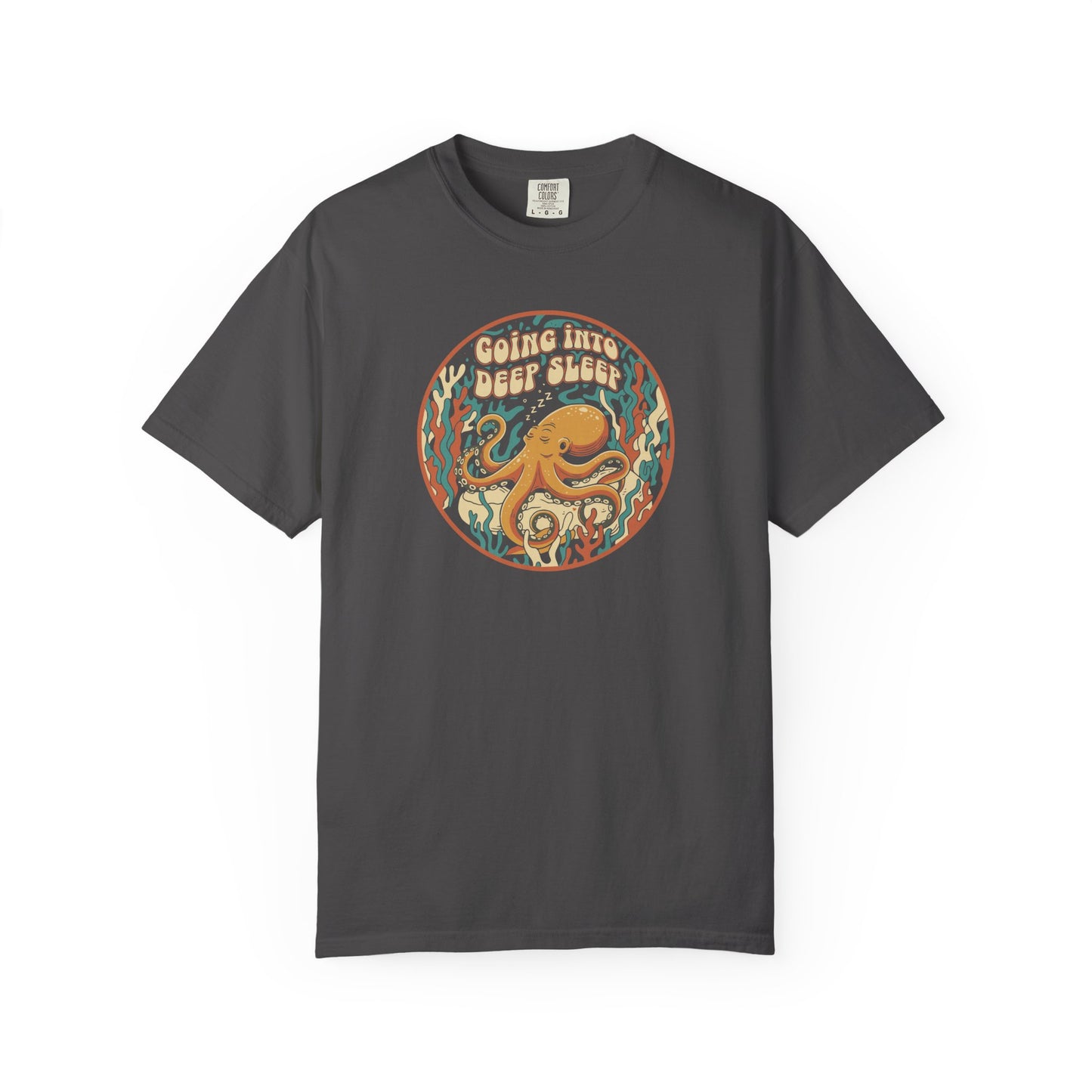 Going Into Deep Sleep Octopus T-Shirt — Vintage Ocean Sleep Graphic Tee