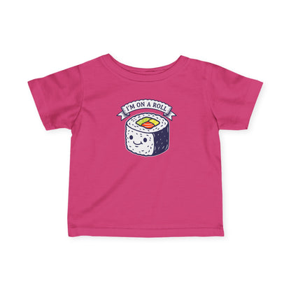 "I'm On A Roll" Infant Tee — Cute Sushi Baby Shirt