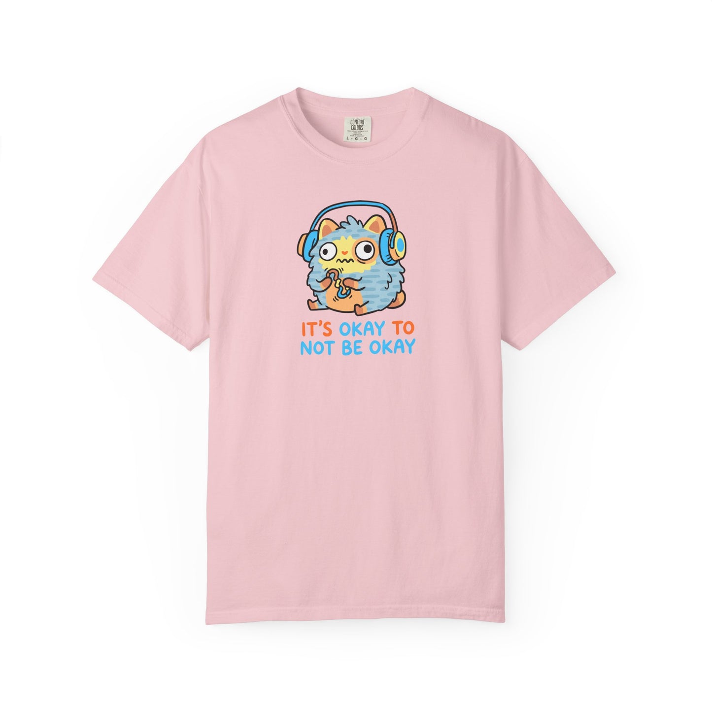 "It's Okay to Not Be Okay" Tee — Cute Cat Self-Care Mental Health Awareness T-Shirt