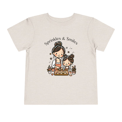 "Sprinkles & Smiles" Toddler Tee —  Mom & Me Baking Graphic Shirt